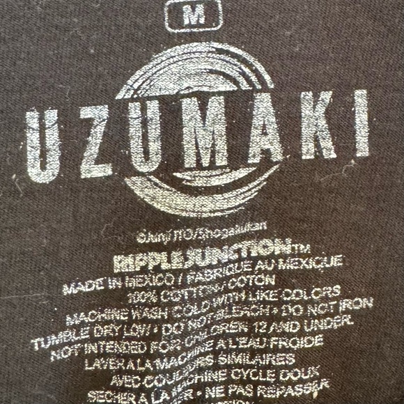 ๐ 6/$60, Uzumaki, Ripple Junction, Anime, Naruto, T Shirt, Black, Mens, Medium - Picture 3 of 7
